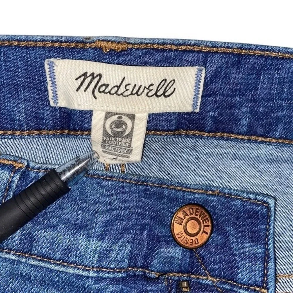 Madewell High Rise Skinny Crop Jeans Distressed‎ Knee Denim Size 27
